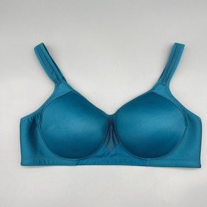 Vanity Fair 71500 Full Figure Wirefree Lightly Padded Bra 40C Teal Blue EUC